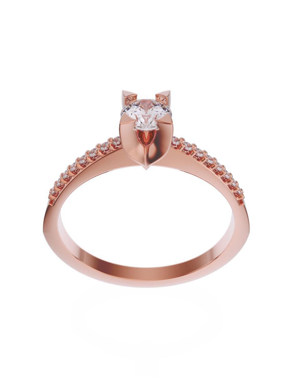Anillo de compromiso 14 k diamante 2