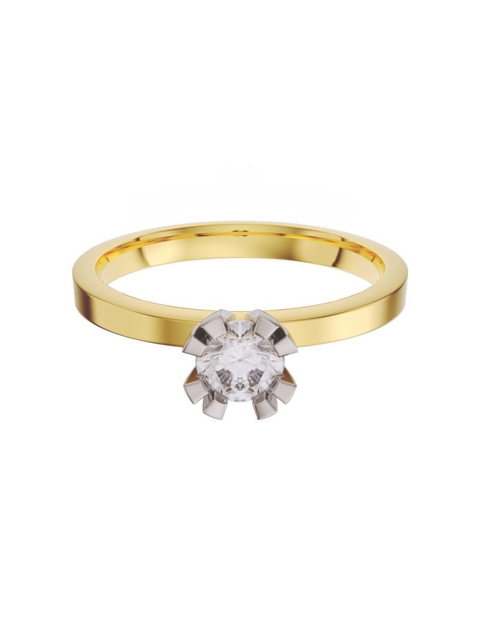 Anillo de compromiso 14 k diamante 1