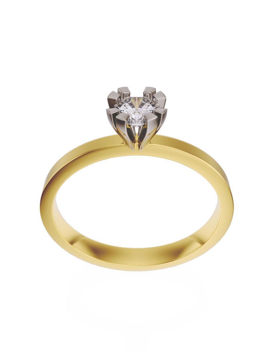 Anillo de compromiso 14 k diamante 3