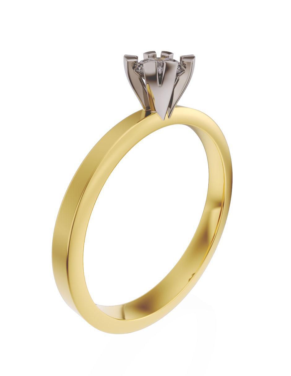 Anillo de compromiso 14 k diamante 2