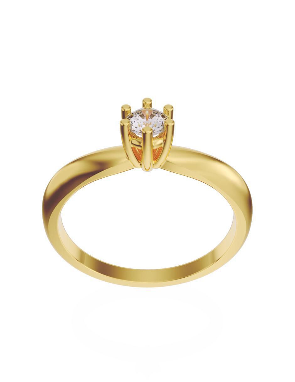 Anillo de compromiso 14 k diamante 2