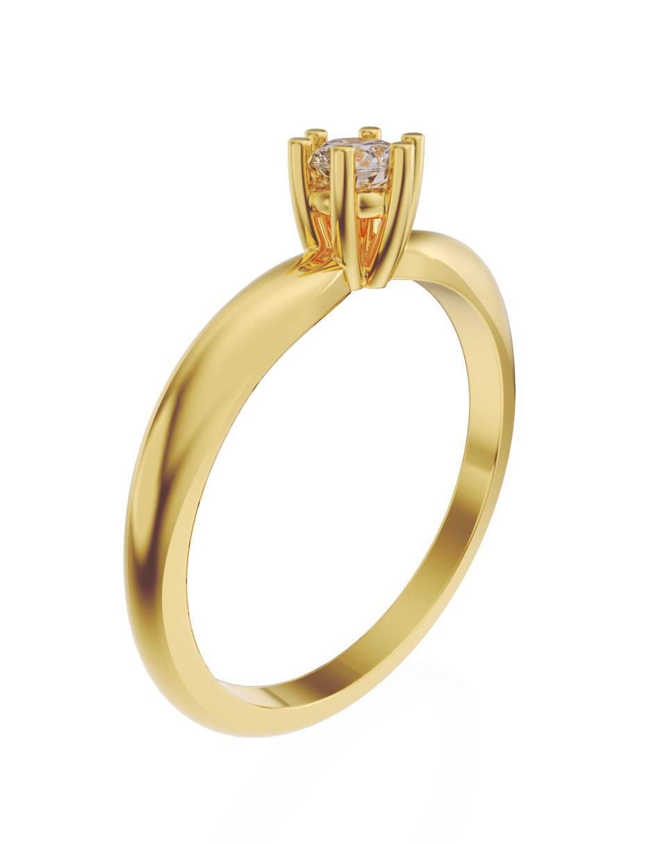 Anillo de compromiso 14 k diamante 3