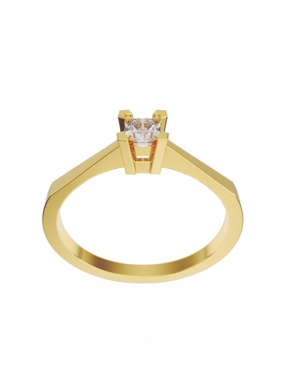 Anillo de compromiso 14 k diamante 3