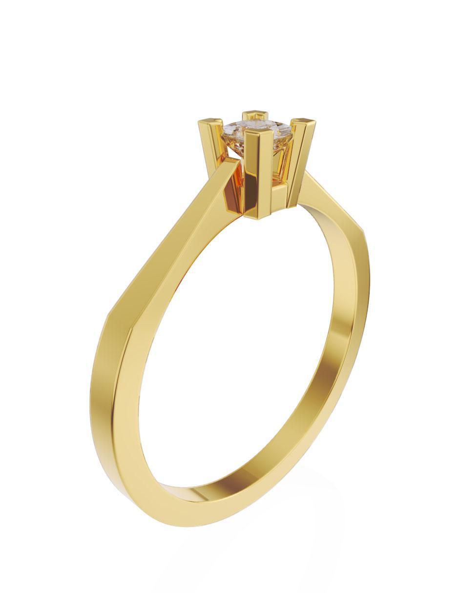 Anillo de compromiso 14 k diamante 2