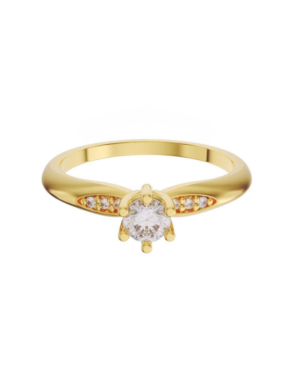 Anillo de compromiso 14 k diamante Anillo de compromiso 14 k diamante