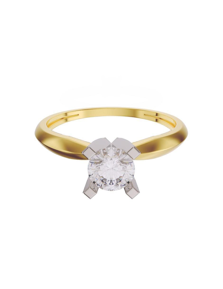 Anillo de compromiso 14 k diamante Anillo de compromiso 14 k diamante