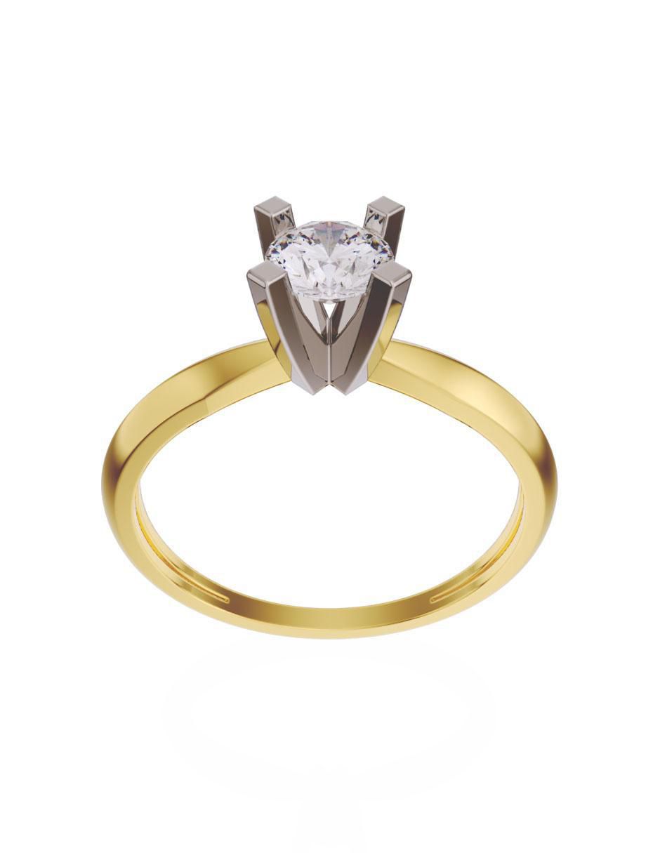 Anillo de compromiso 14 k diamante 2