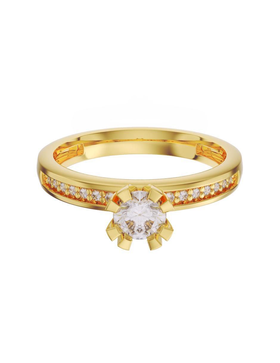 Anillo de compromiso 14 k diamante Anillo de compromiso 14 k diamante