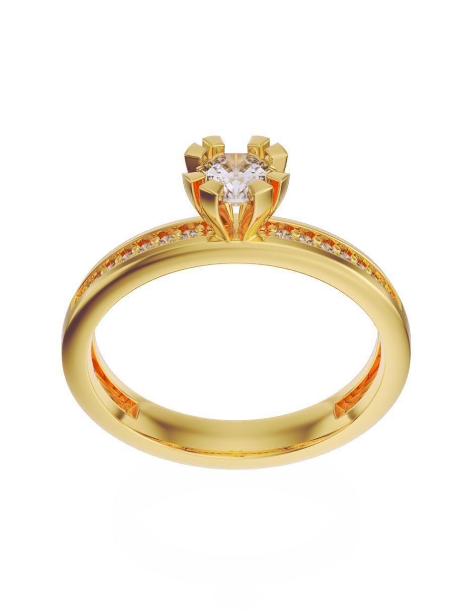 Anillo de compromiso 14 k diamante 2