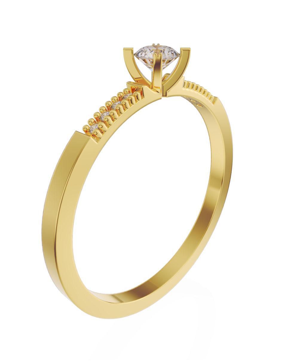 Anillo de compromiso 14 k diamante 2