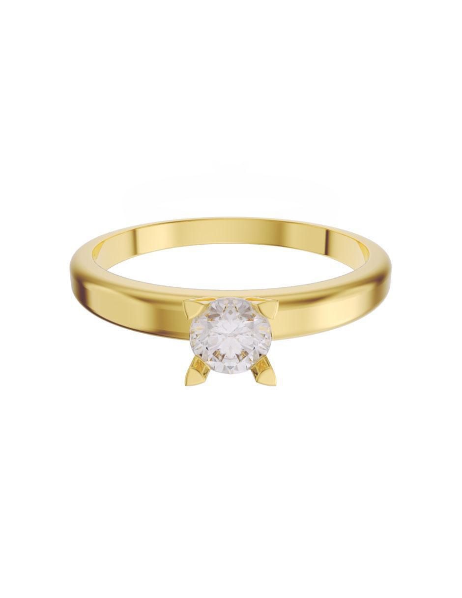 Anillo de compromiso 14 k diamante