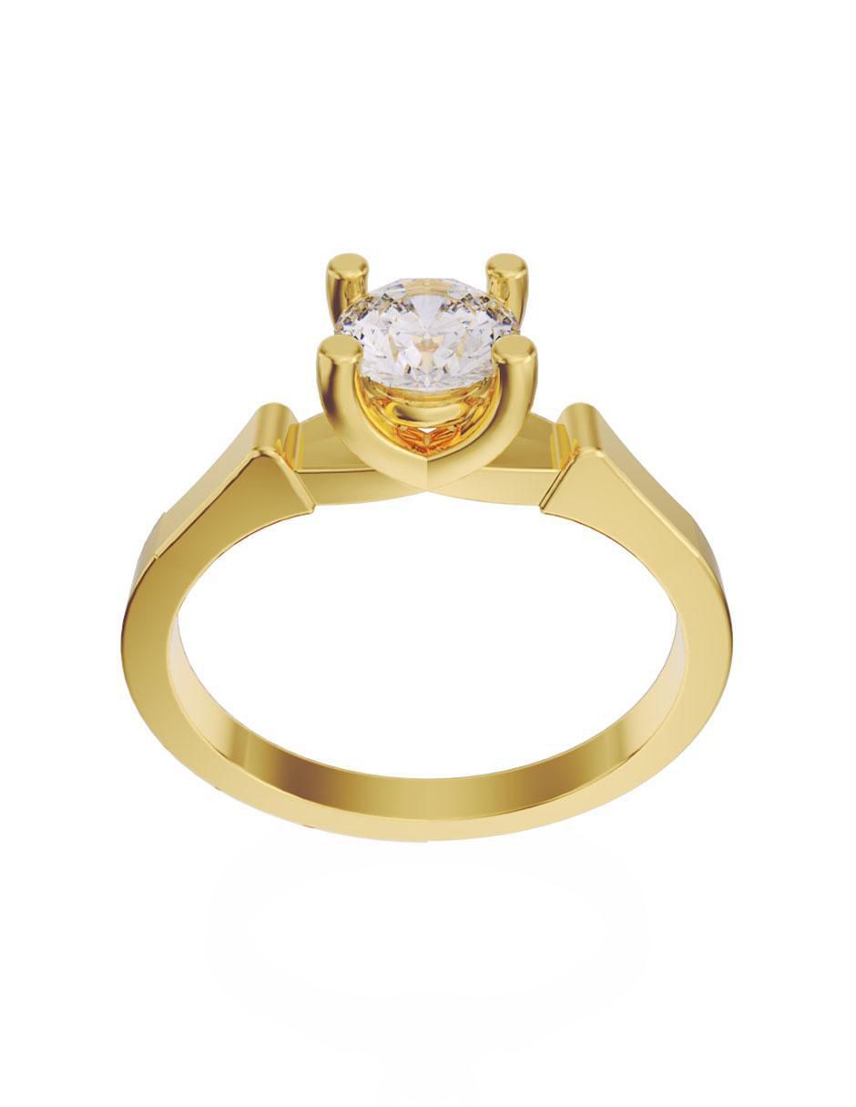 Anillo de compromiso 14 k diamante 2