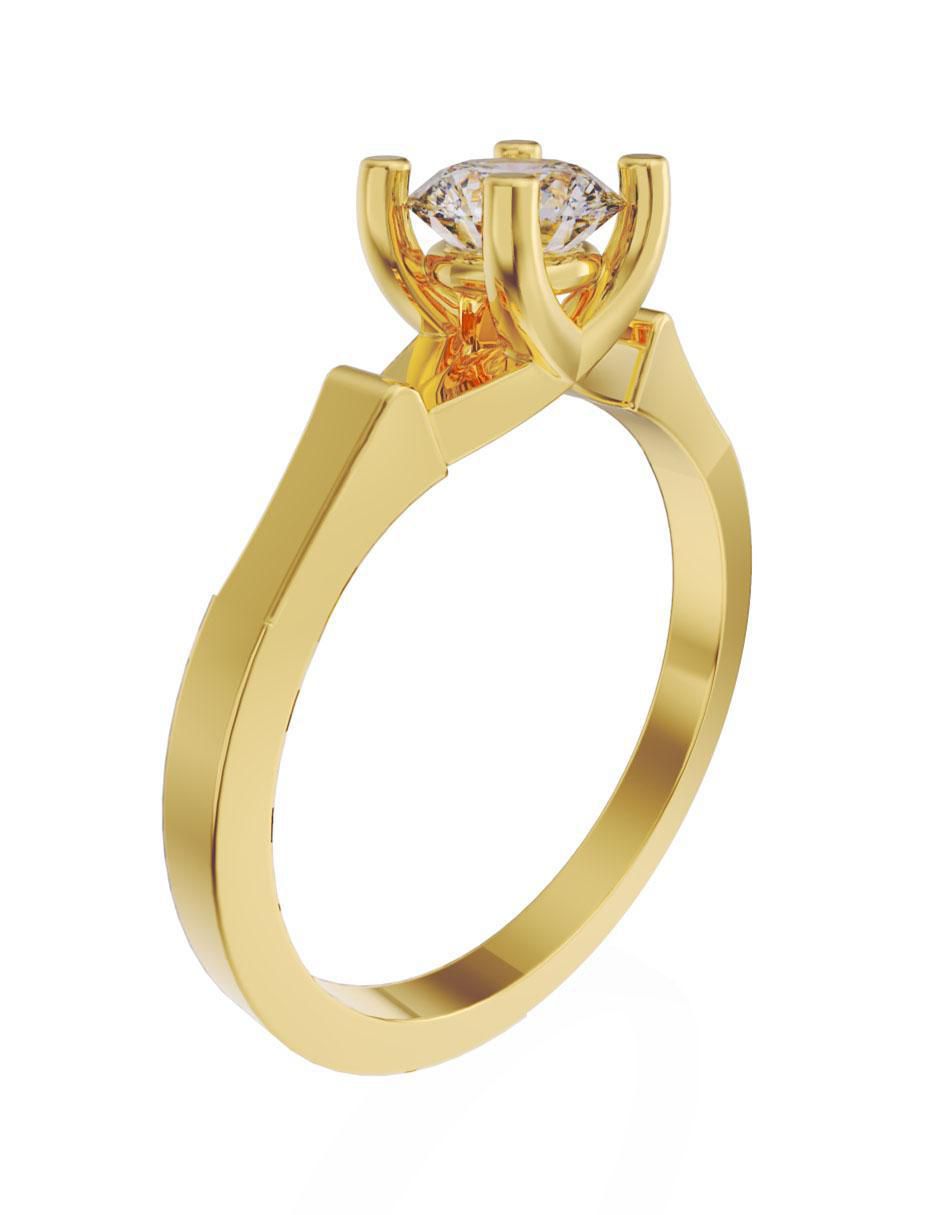 Anillo de compromiso 14 k diamante 3