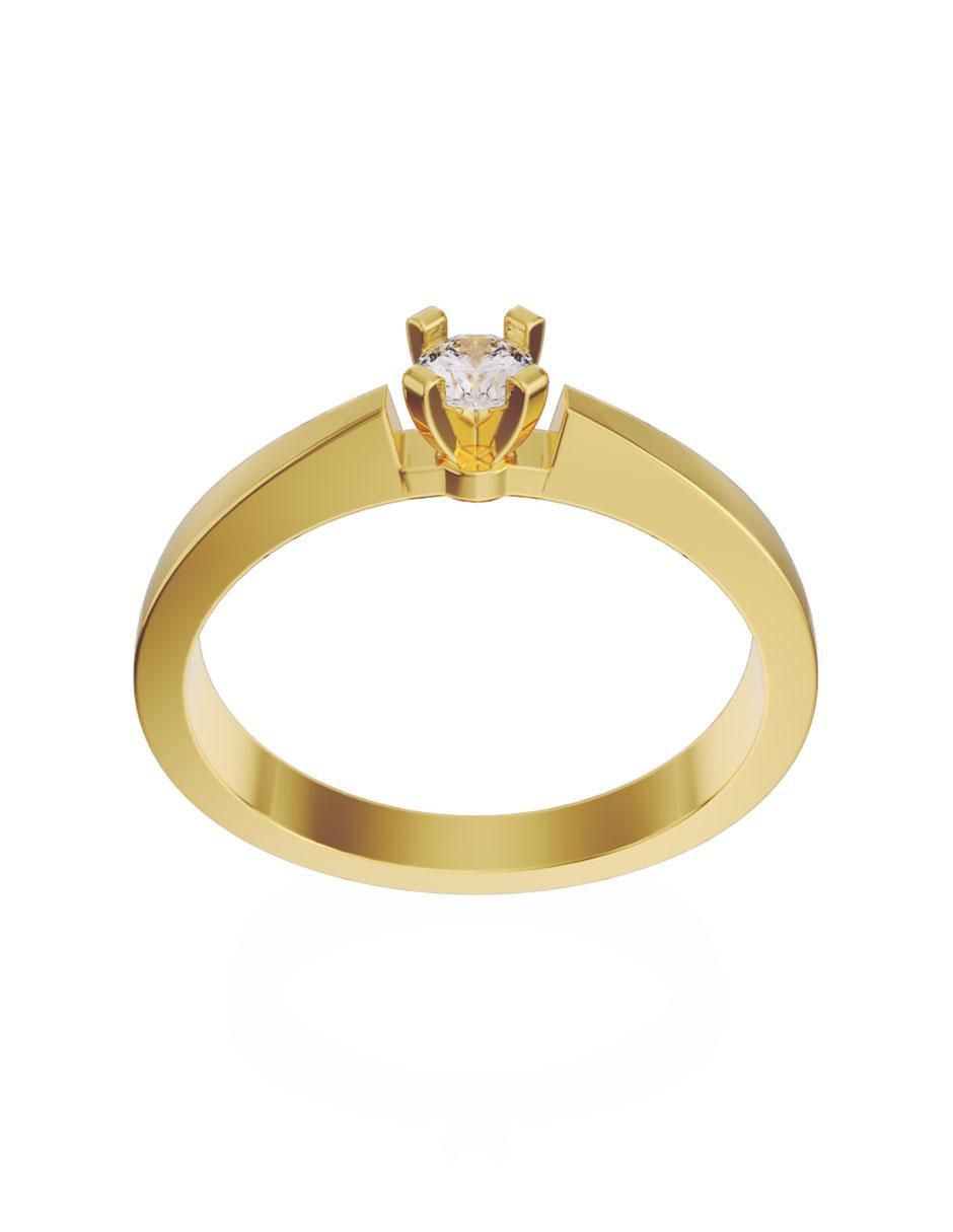 Anillo de compromiso 14 k diamante 3