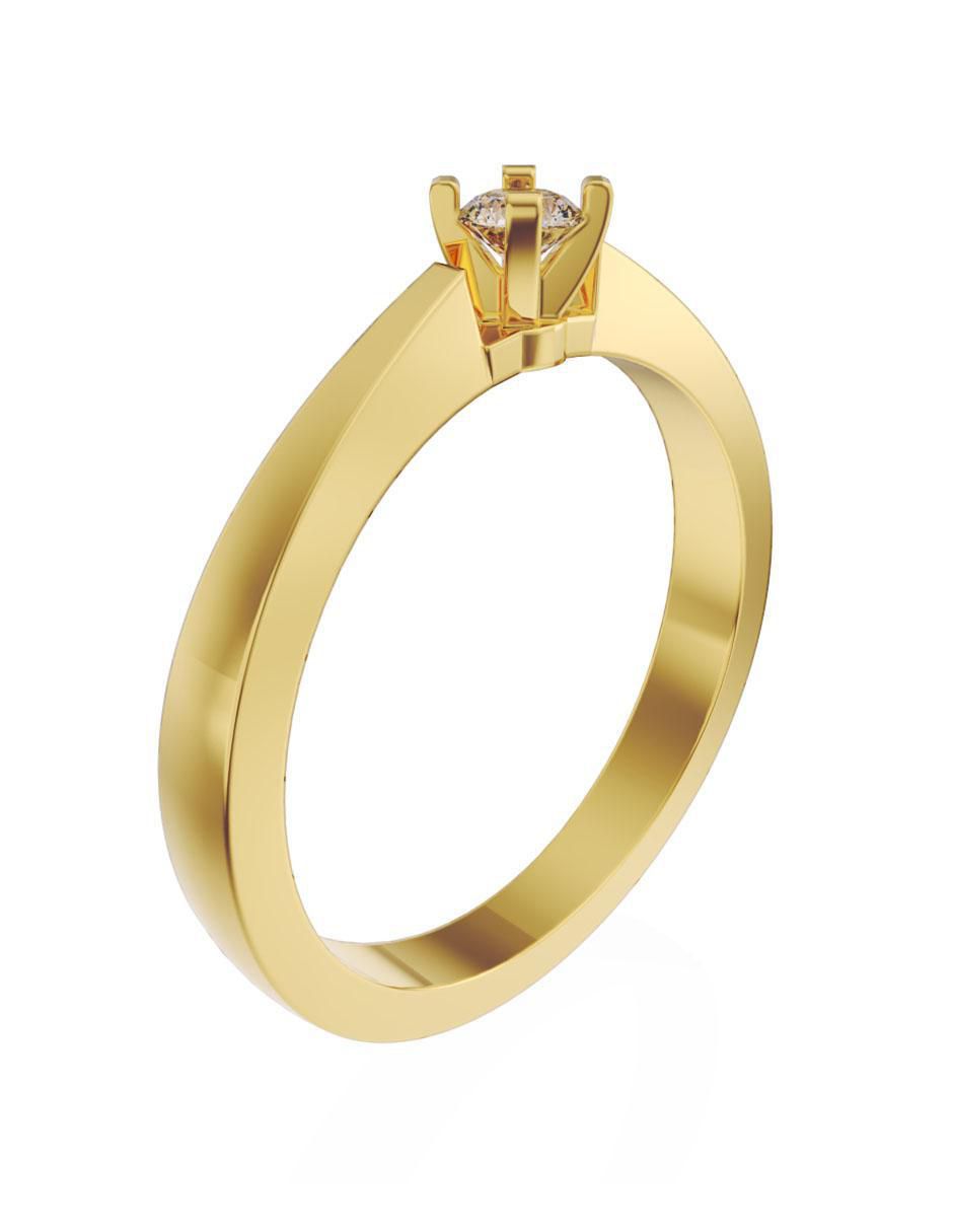 Anillo de compromiso 14 k diamante 2