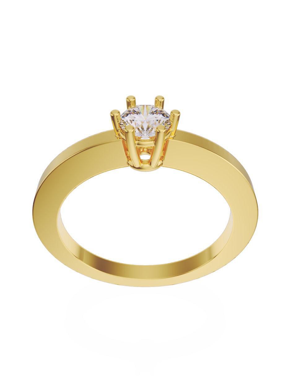 Anillo de compromiso 14 k diamante 2