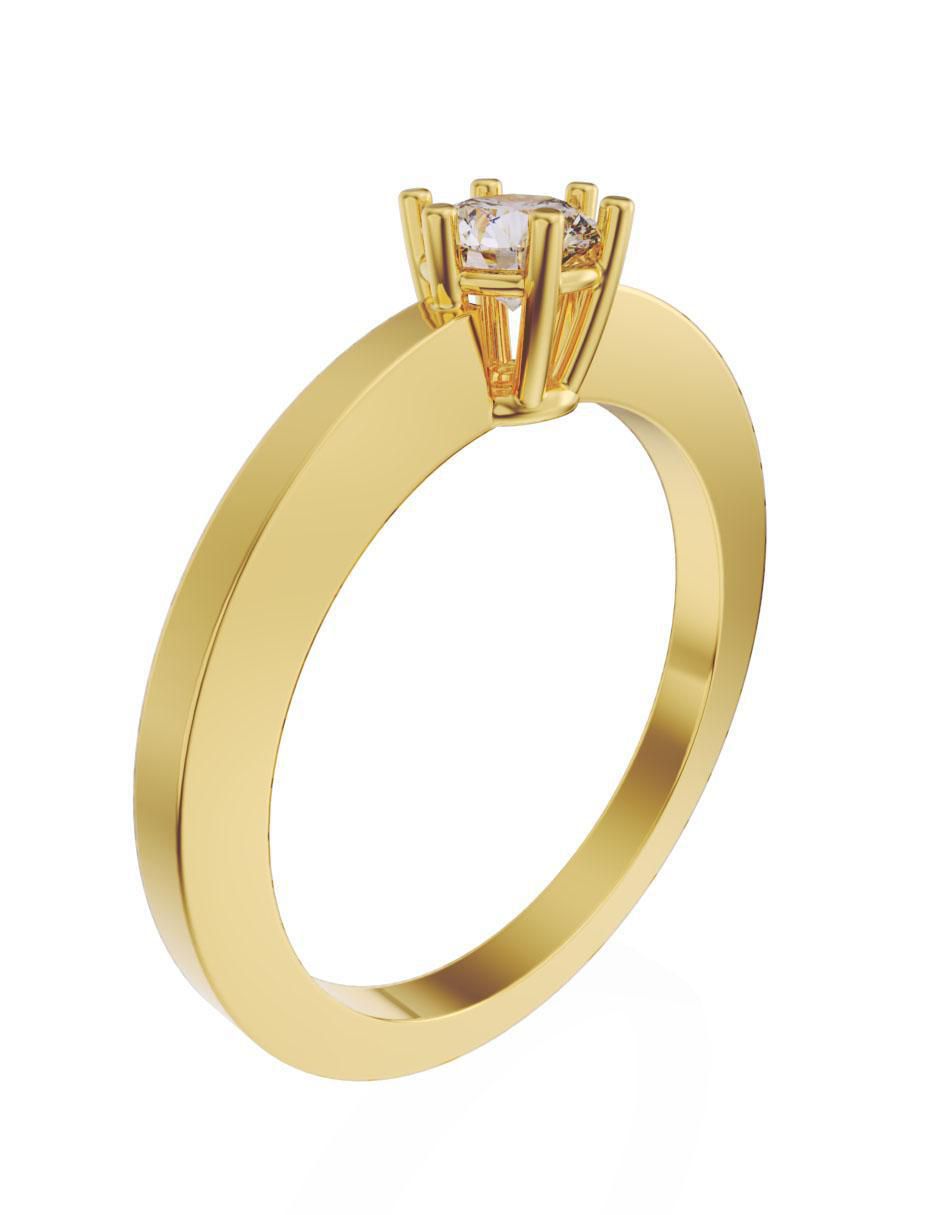Anillo de compromiso 14 k diamante 3