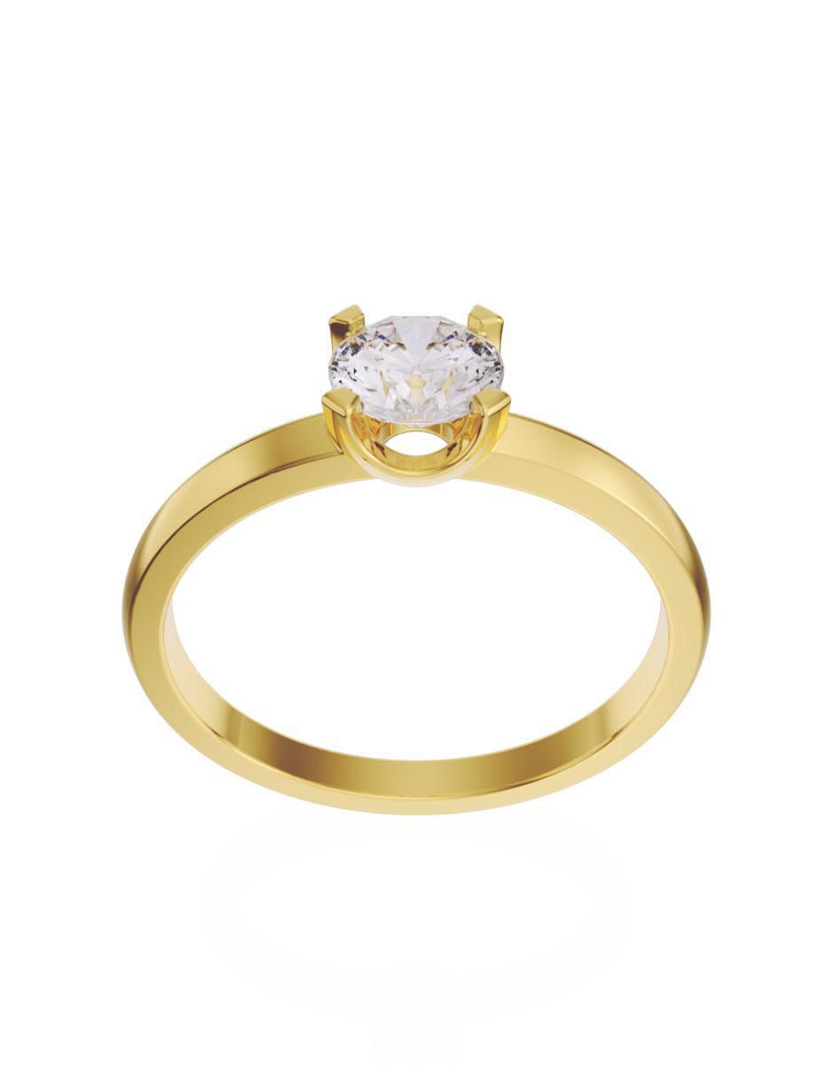 Anillo de compromiso 14 k diamante 2