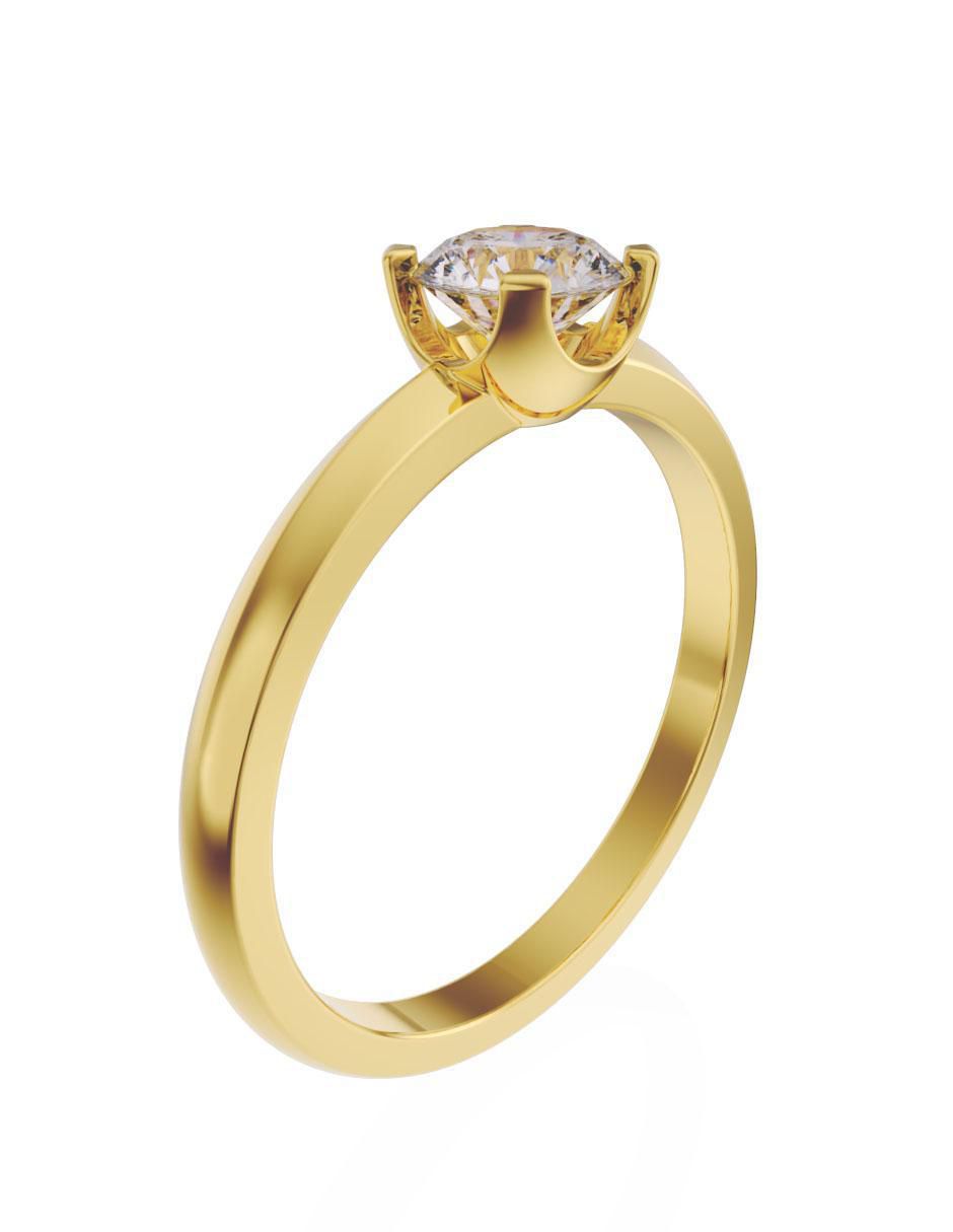 Anillo de compromiso 14 k diamante 3