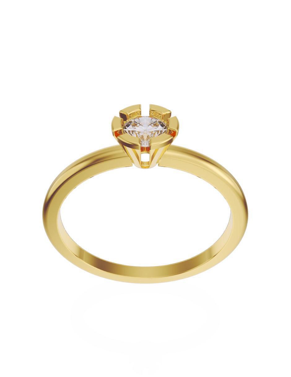 Anillo de compromiso 14 k diamante 3
