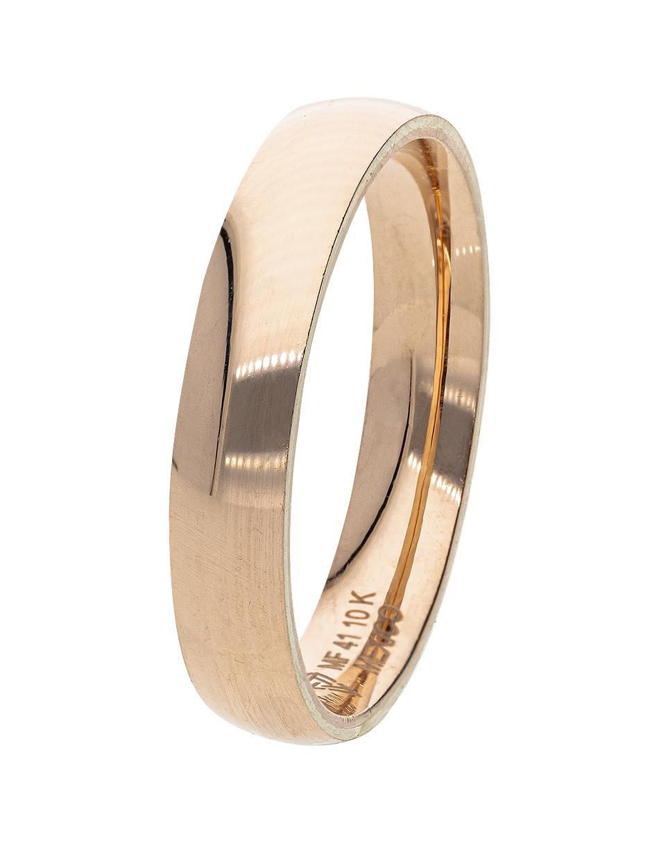 Anillo de compromiso de oro rosa 10 k