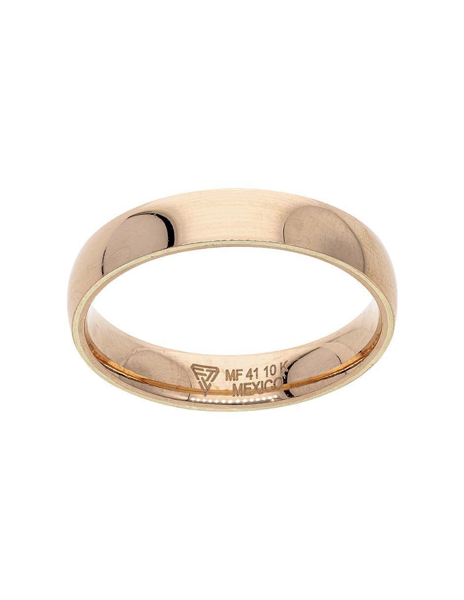 Anillo de compromiso de oro rosa 10 k