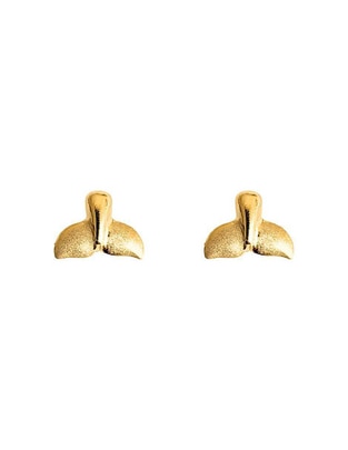 Broqueles de sirena de oro amarillo 10 K con acabado liso Broqueles de sirena de oro amarillo 10 K con acabado liso