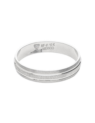 Anillo de compromiso de oro blanco 10 K Fonelli