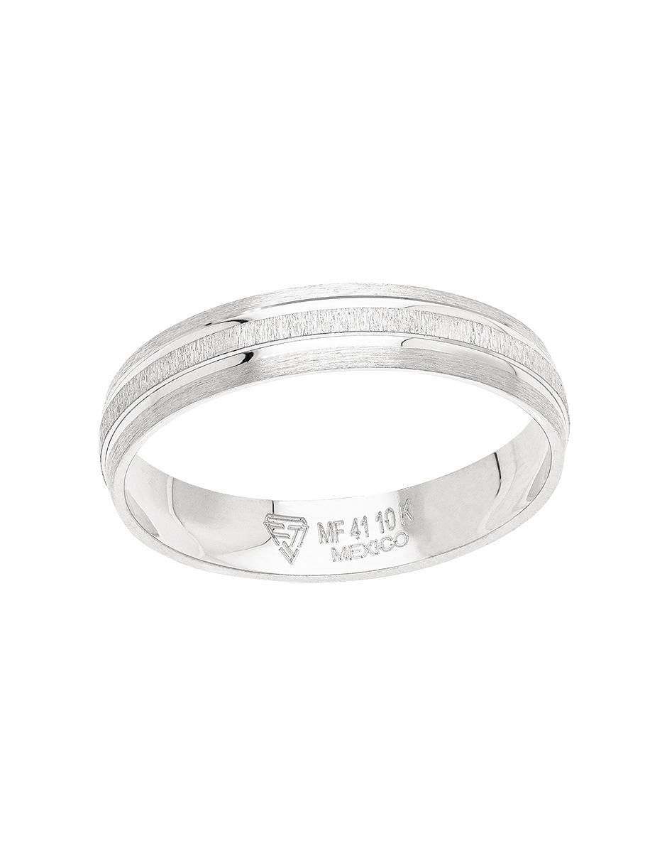 Anillo de compromiso de oro blanco 10 K Fonelli