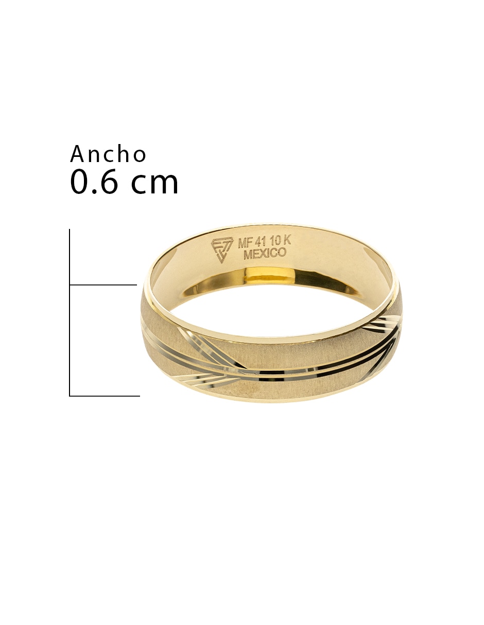 Anillo de compromiso de oro amarillo 10 K Fonelli