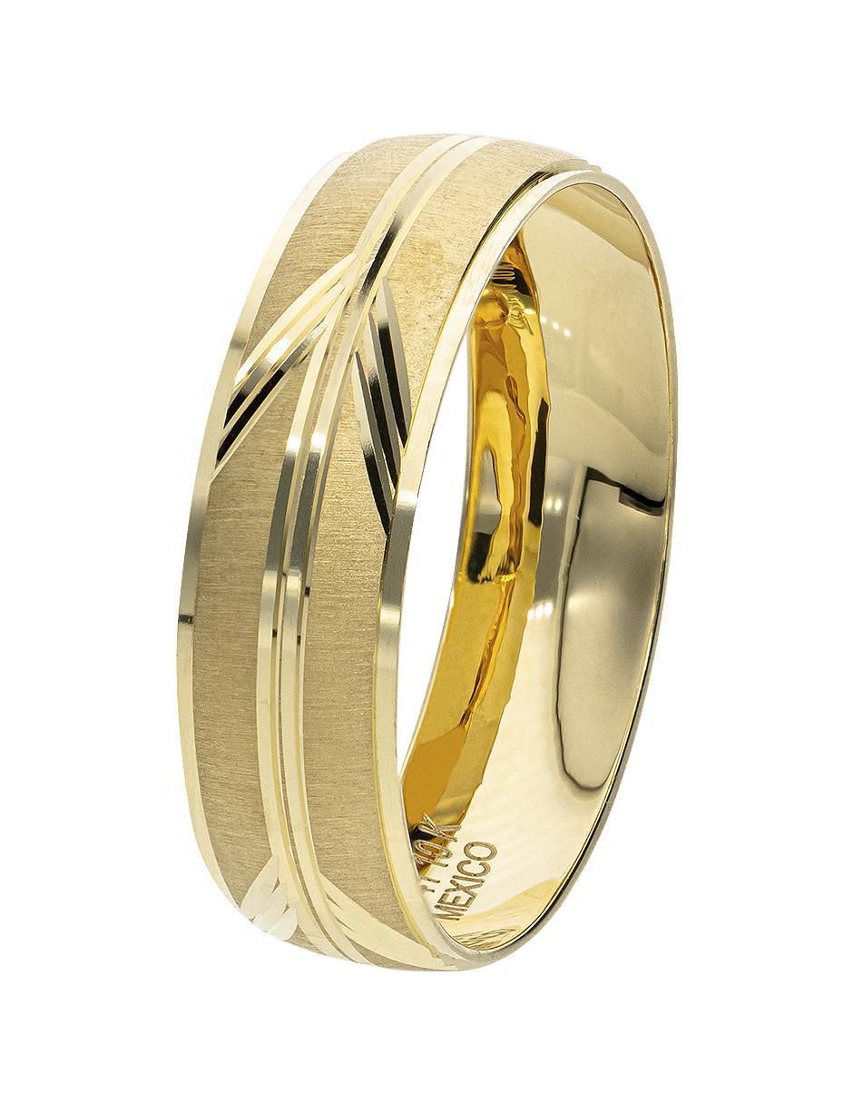 Anillo de compromiso de oro amarillo 10 K Fonelli