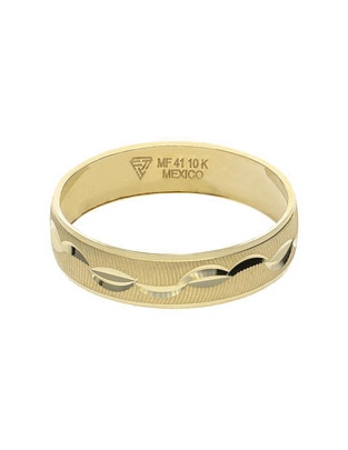 Anillo de compromiso de oro amarillo 10 k Fonelli