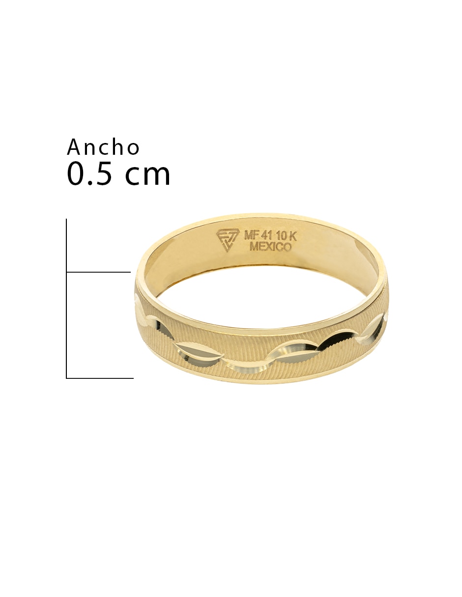 Anillo de compromiso de oro amarillo 10 k Fonelli