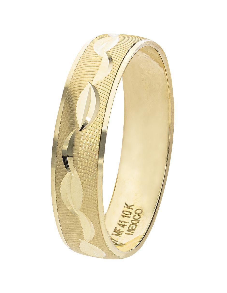 Anillo de compromiso de oro amarillo 10 k Fonelli