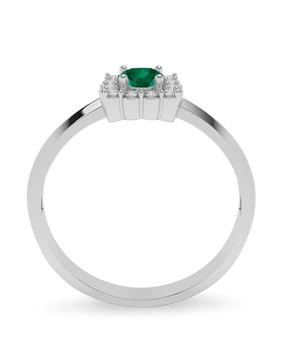 Anillo de compromiso 14 k esmeralda 3