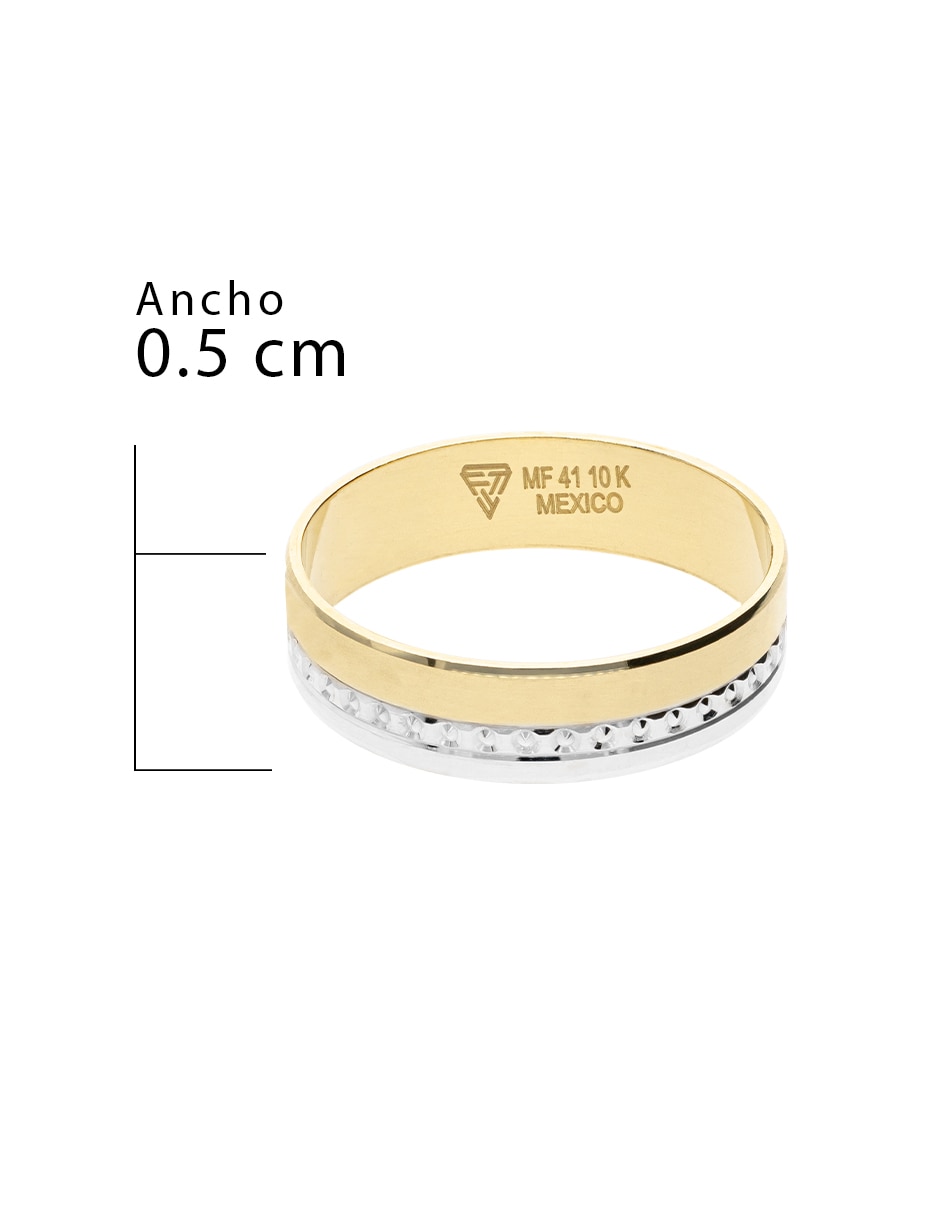 Anillo de compromiso de oro 10 k Fonelli
