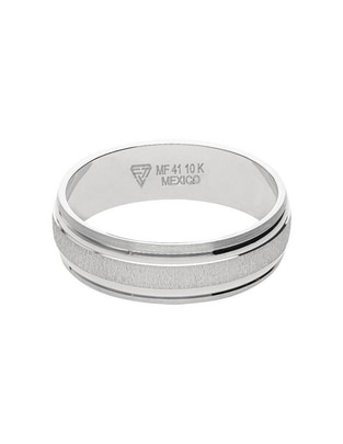 Anillo de compromiso de oro blanco 10 k Abrazos