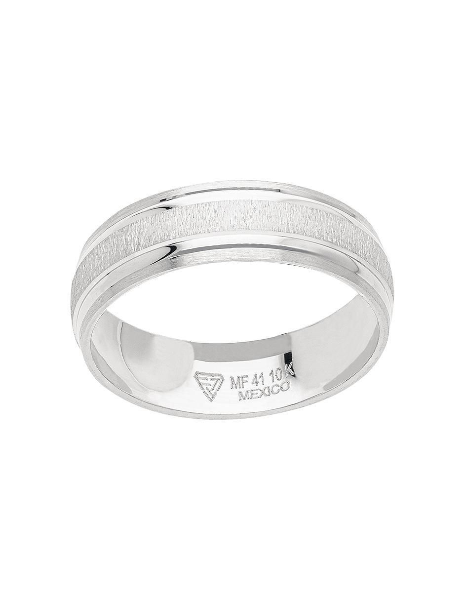 Anillo de compromiso de oro blanco 10 k Abrazos