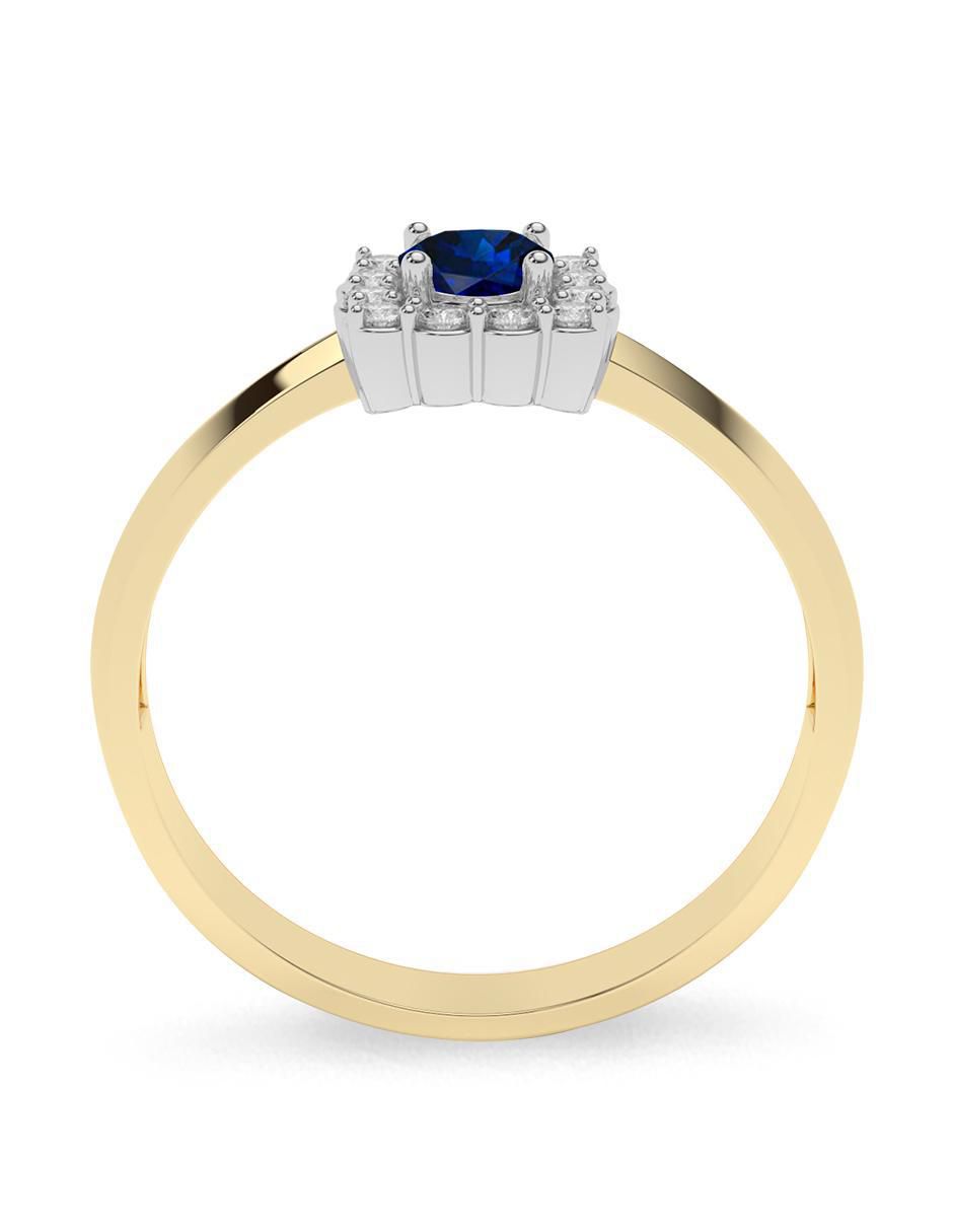 Anillo de compromiso 14 k zafiro 4