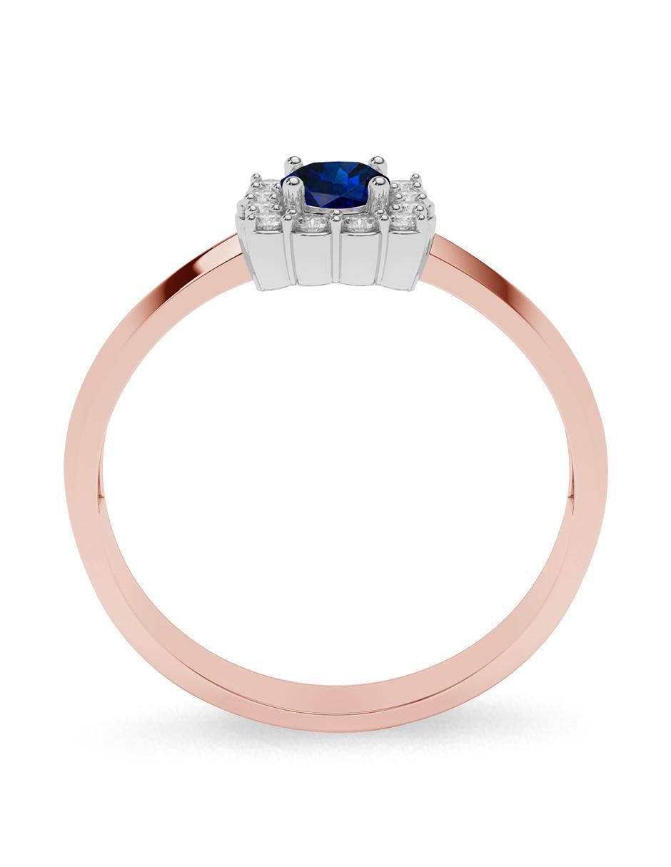 Anillo de compromiso 14 k zafiro 3