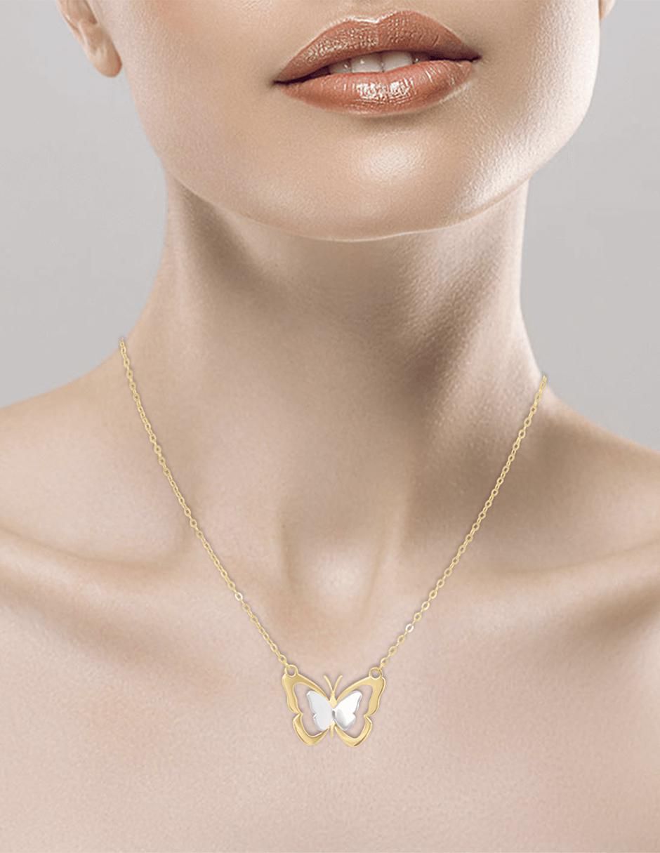Gargantilla mariposa Adhara de oro 14 K 2