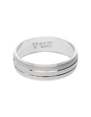 Anillo de compromiso de oro blanco 10 k Alianza
