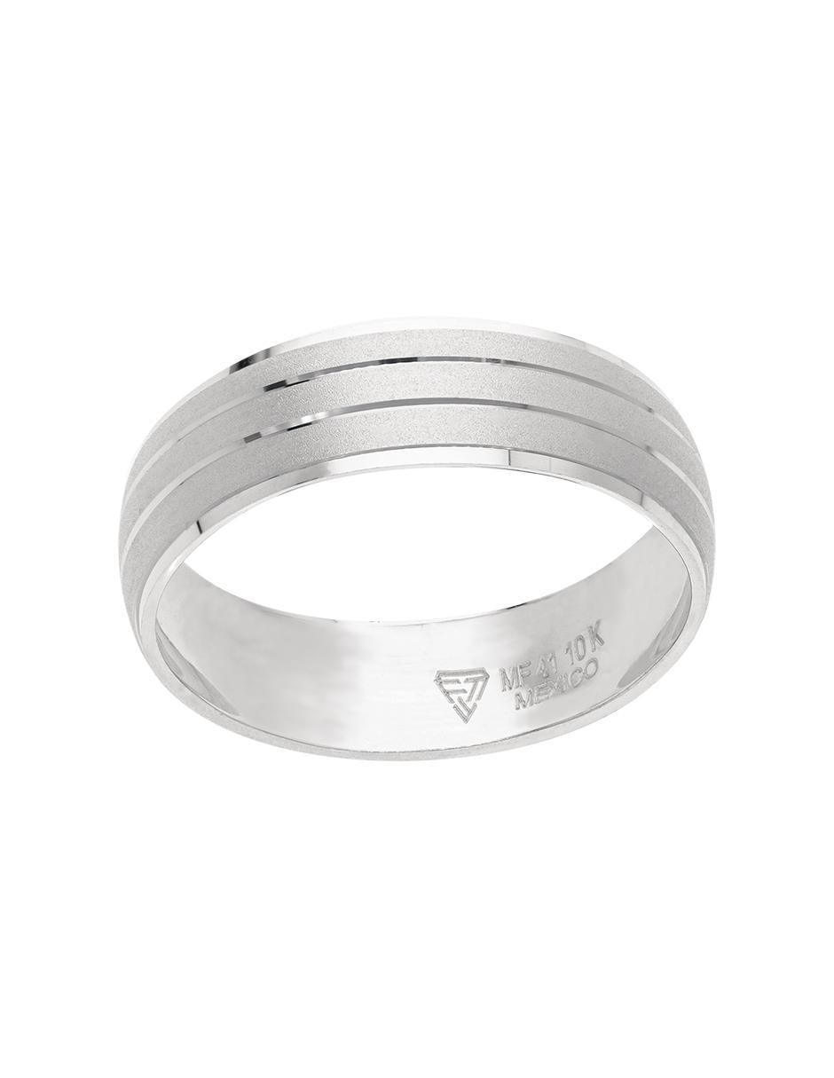Anillo de compromiso de oro blanco 10 k Alianza
