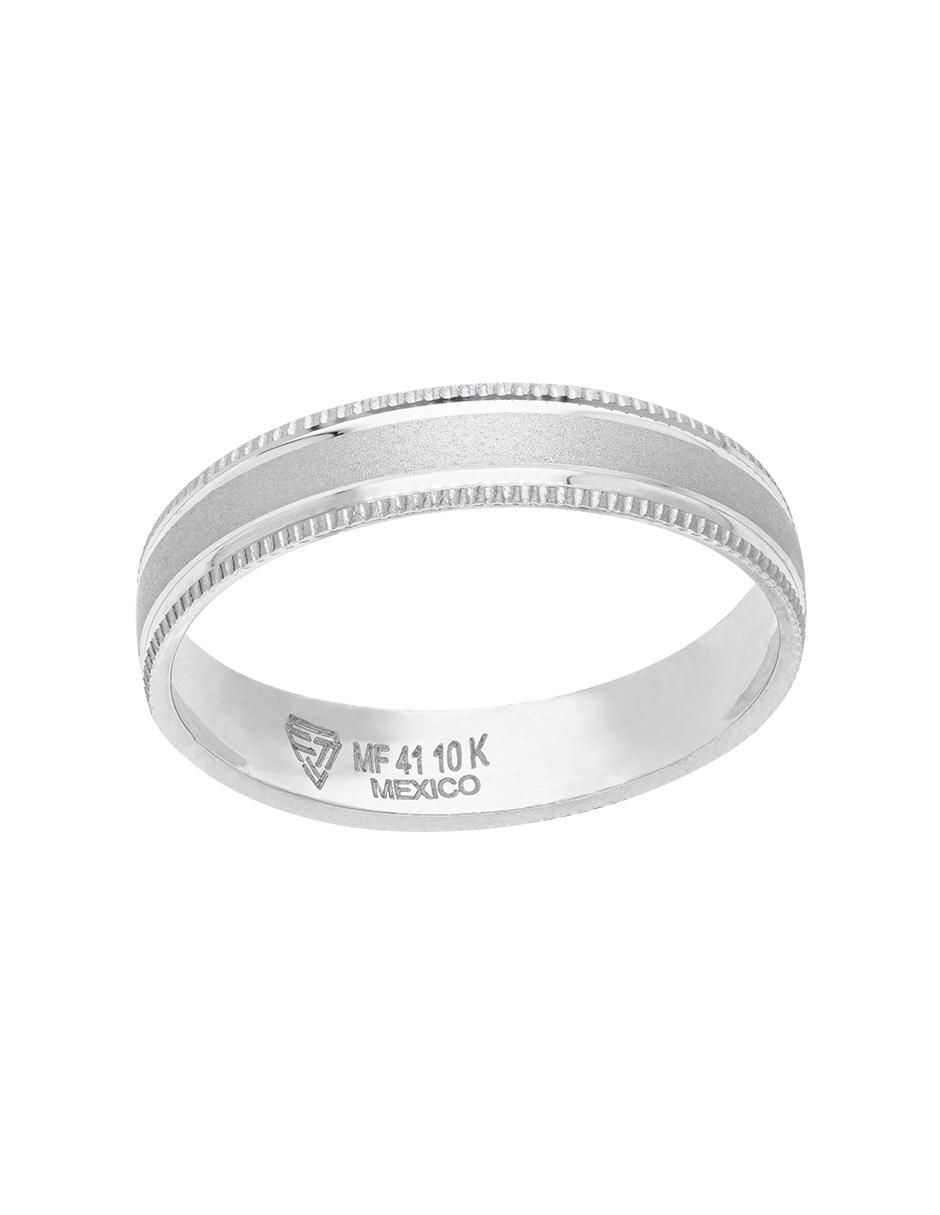 Anillo de compromiso de oro blanco 10 k Deseo