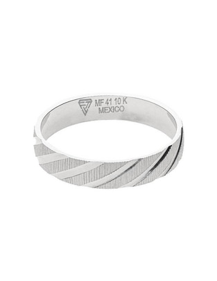 Anillo de compromiso de oro blanco 10 k Anillo de compromiso de oro blanco 10 k
