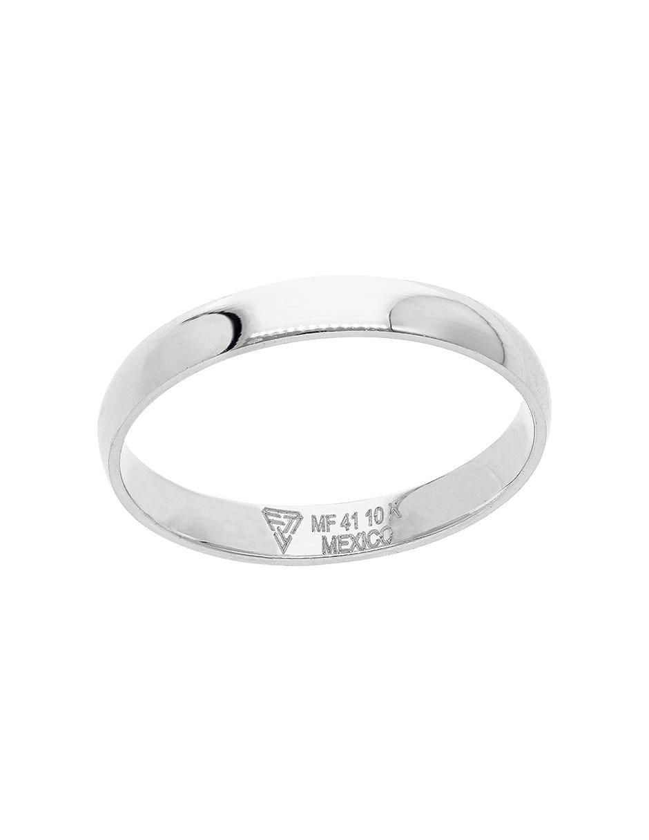 Anillo de compromiso de oro blanco 10 k Alianza