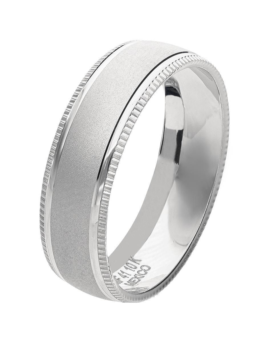 Anillo de compromiso de oro blanco 10 k Deseo