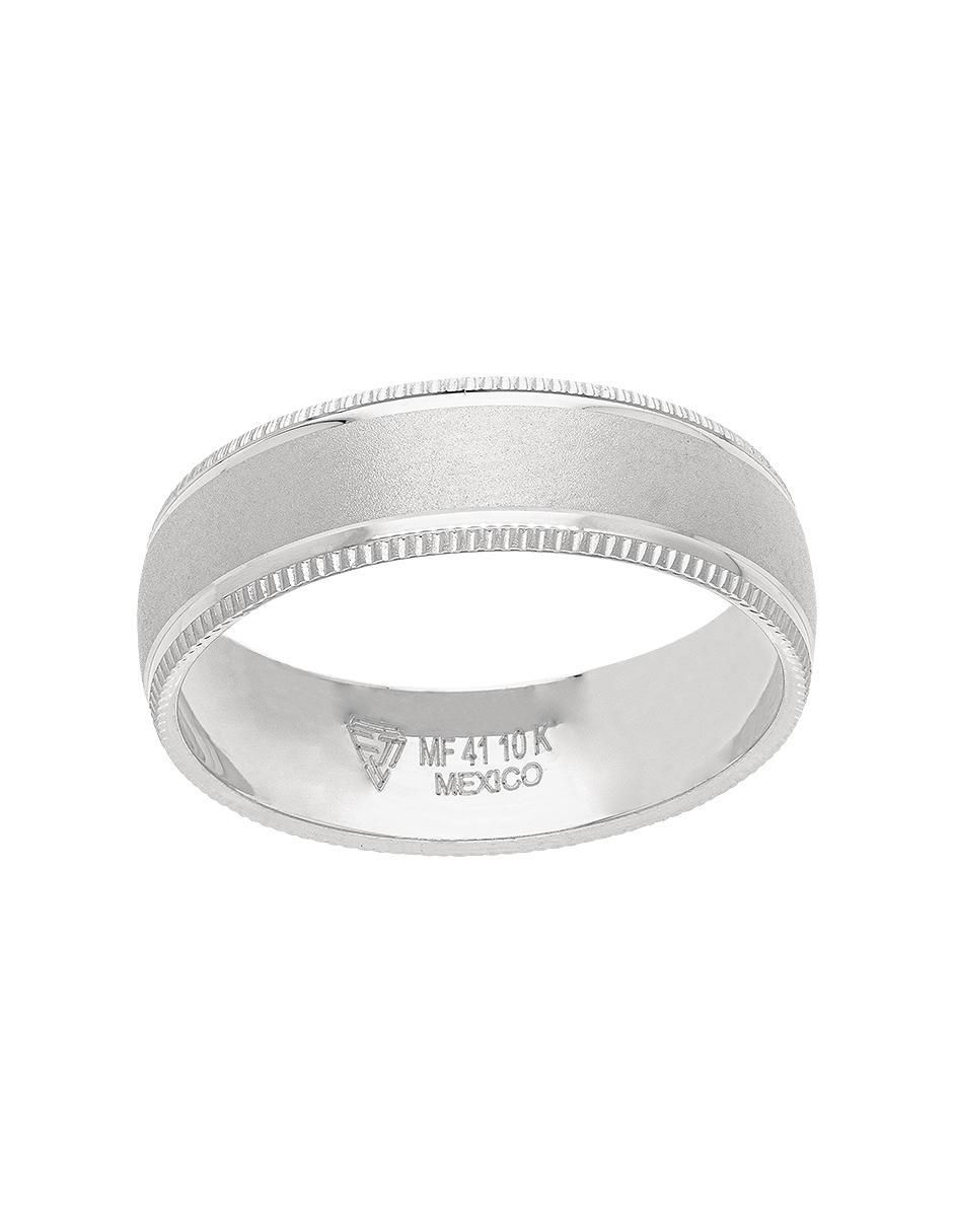 Anillo de compromiso de oro blanco 10 k Deseo