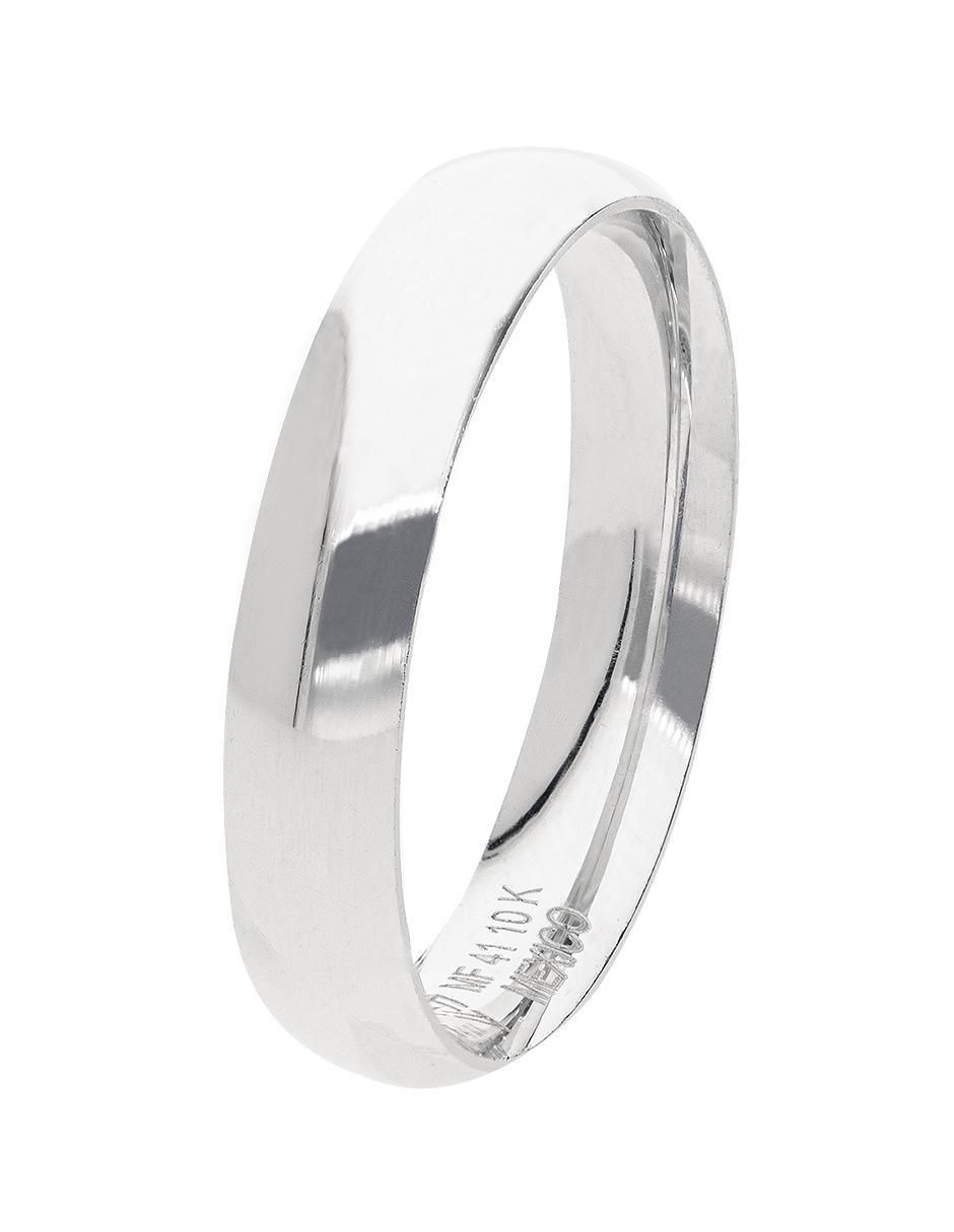 Anillo de compromiso de oro blanco 10 k