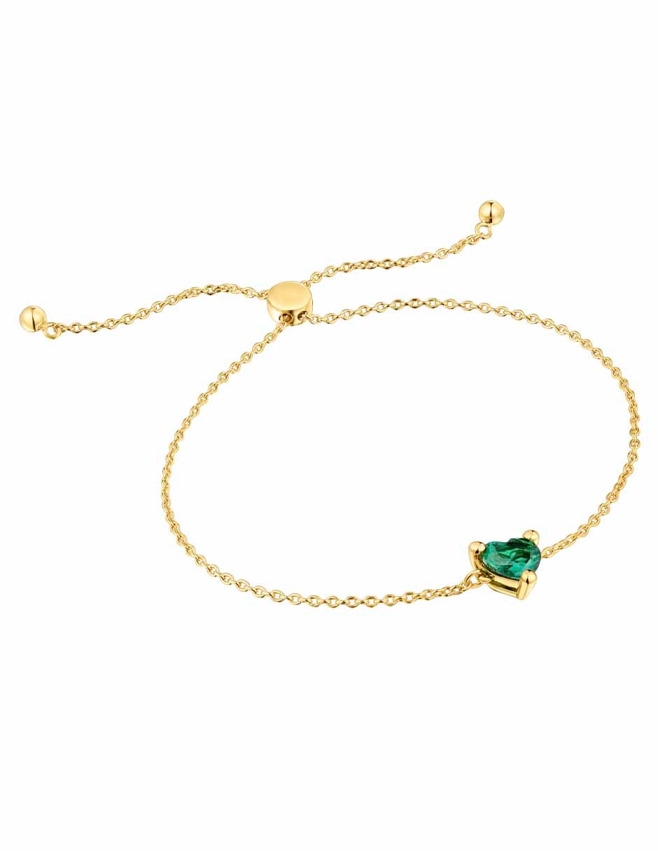 Brazalete de plata con esmeralda p 925 Garden Of Love con acabado brillante 5